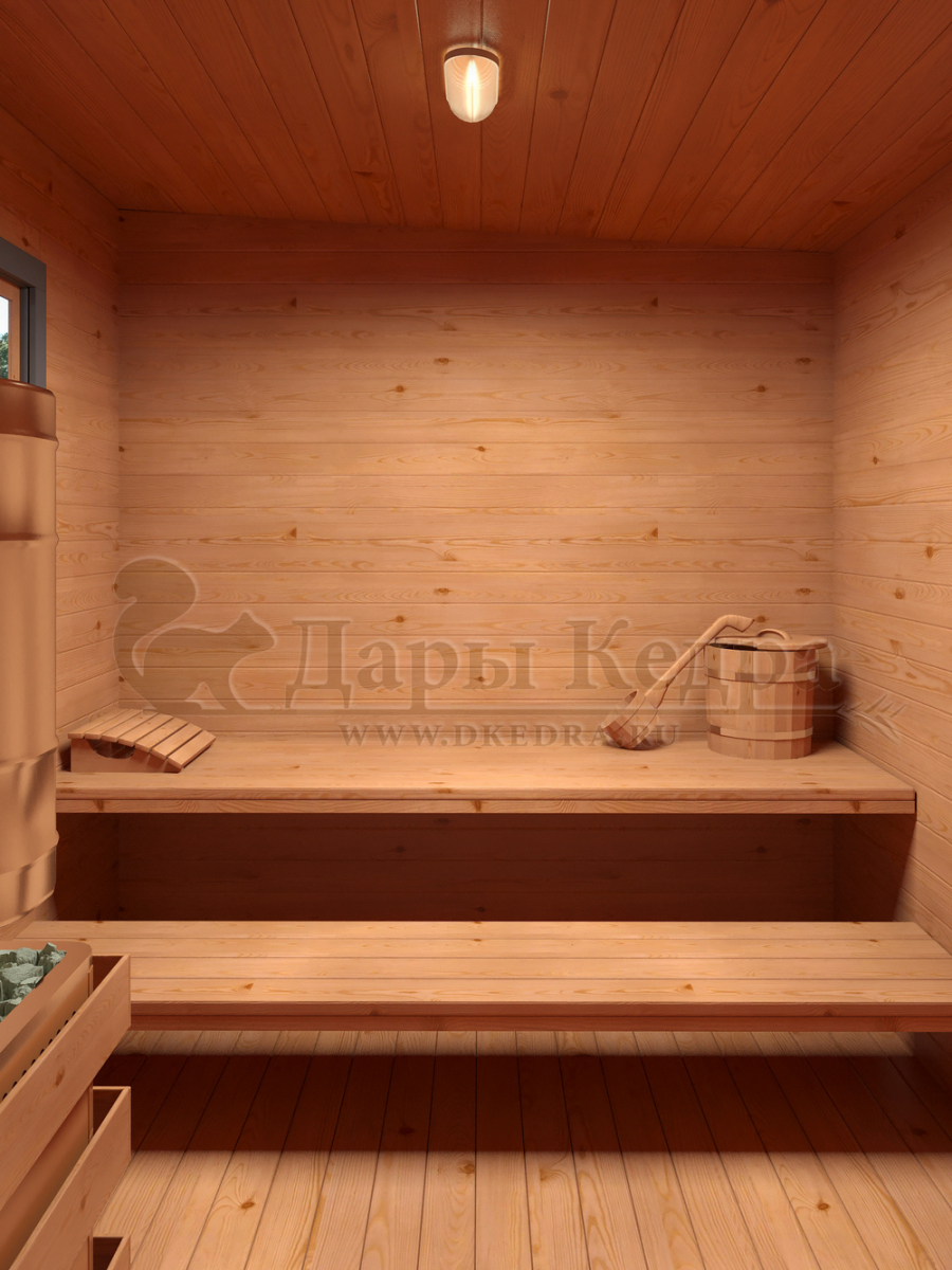 Каркасно-щитовая баня из кедра «Мега»