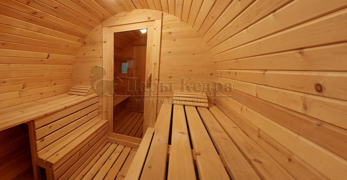 Баня-бочка круглая из кедра 6 метров